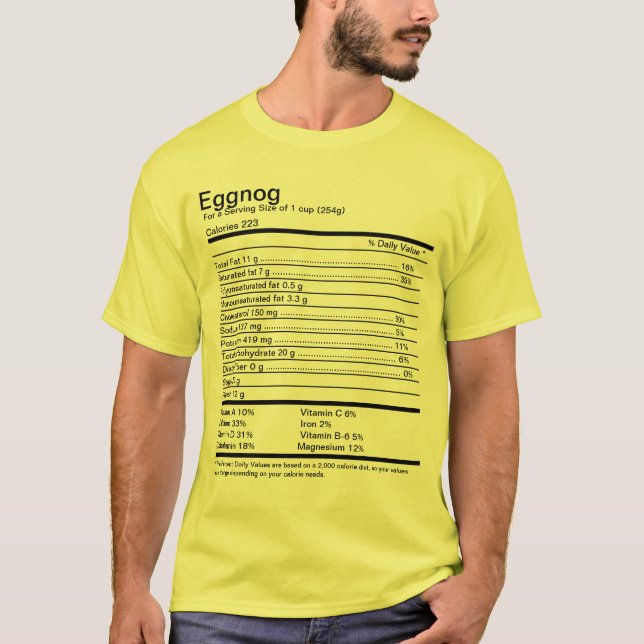 Eggong-näringsmässiga fakta t shirt (Framsida)