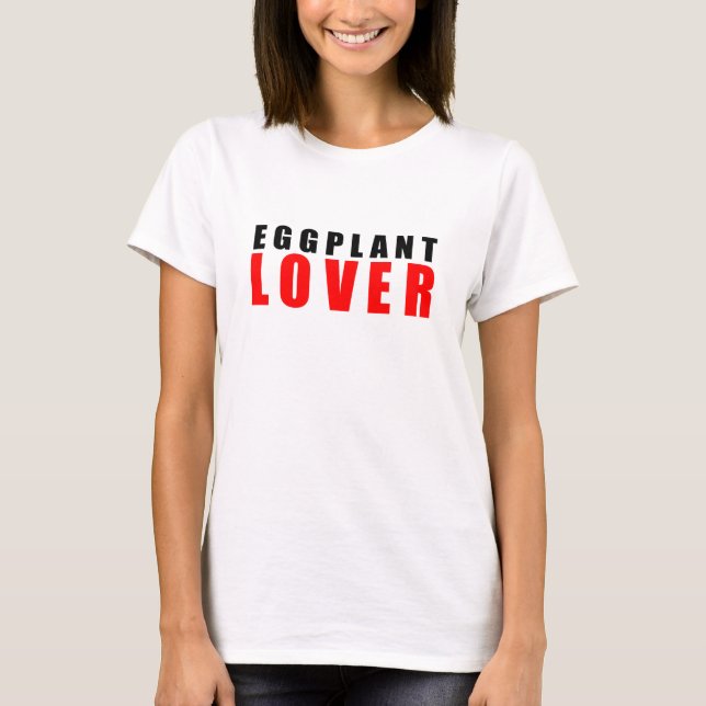 Eggplant älskare t shirt (Framsida)