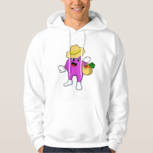 Eggplant as Farmer med morot Hoodie