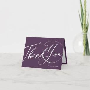 Eggplant-Calligraphy-Snyggt-vecded-Mod-Business Tack Kort
