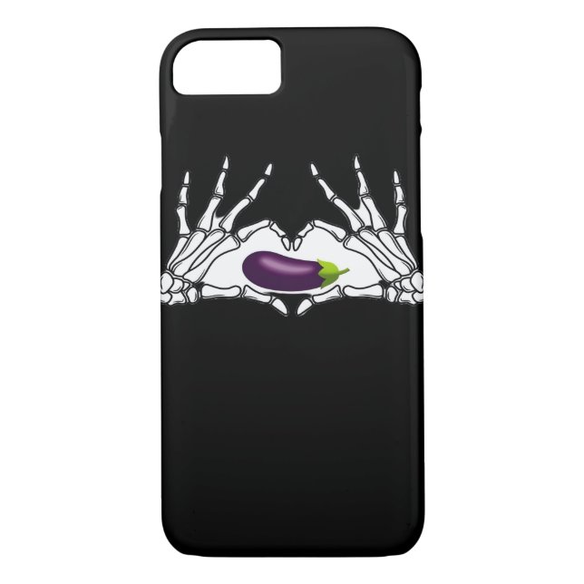 Eggplant Classic - Skeleton Händer Heart Case-Mate iPhone Skal (Baksida)