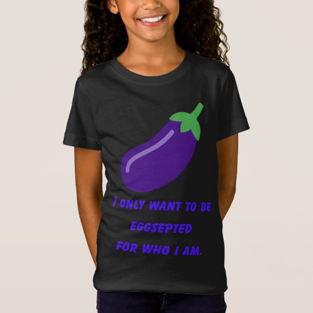 Eggplant Egg Plant Strange Bizarre Lila Vegetabl T Shirt (Framsida)