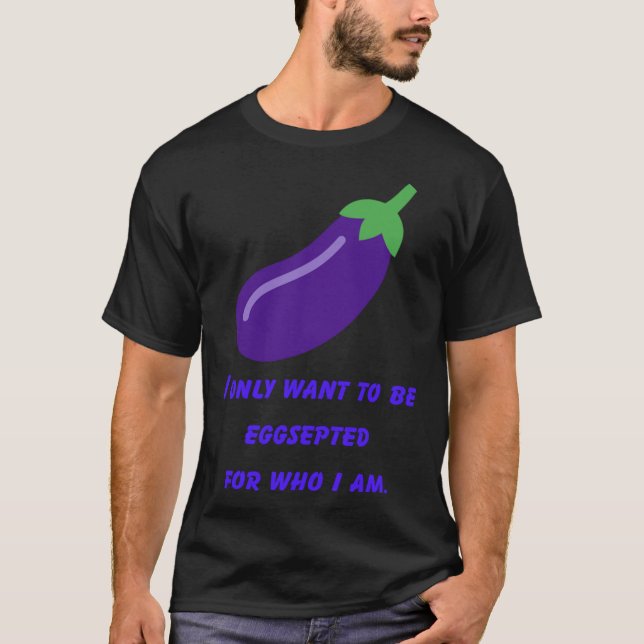 Eggplant Egg Plant Strange Bizarre Lila Vegetabl T Shirt (Framsida)