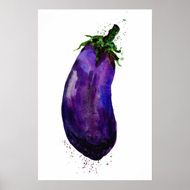 Eggplant Eggplant Watercolor Poster (Framsidan)