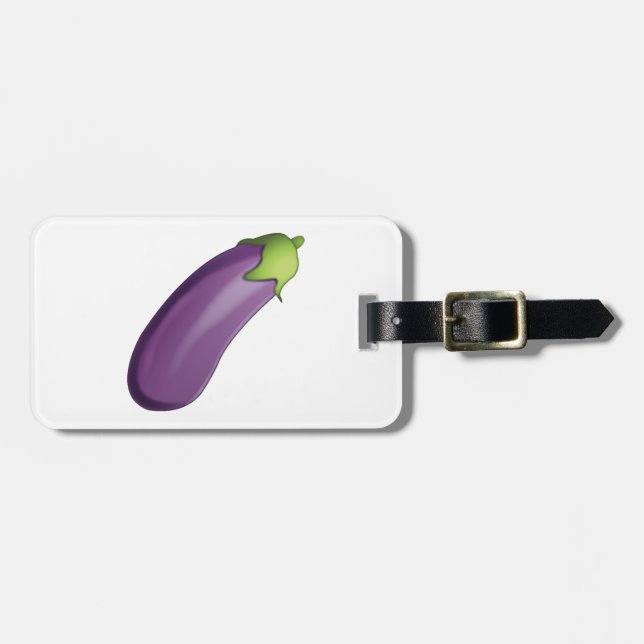 Eggplant - Emoji Bagagebricka (Horisontell Framsida)