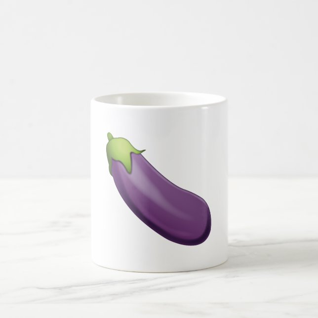 Eggplant - Emoji Kaffemugg (Center)