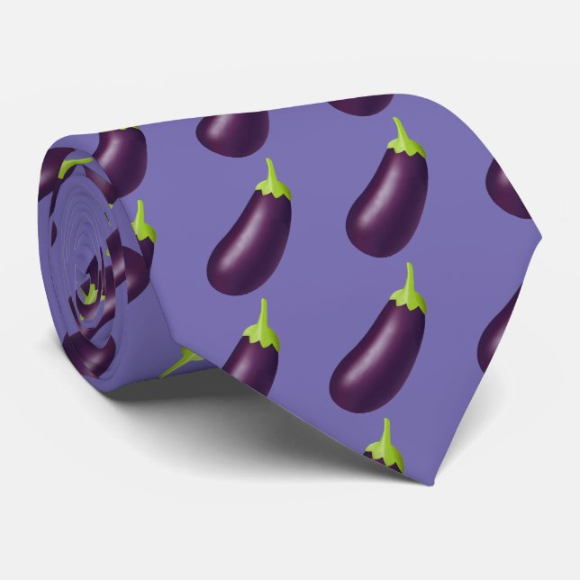 Eggplant Emoji Neck Tie Slips (Rullad)