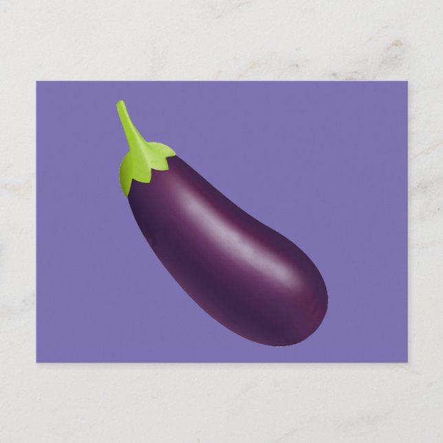 Eggplant Emoji Postcard Vykort (Framsida)