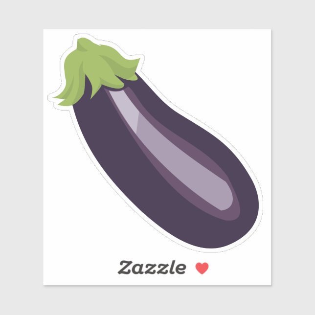 Eggplant Emoji Sticker Klistermärken (Ark)