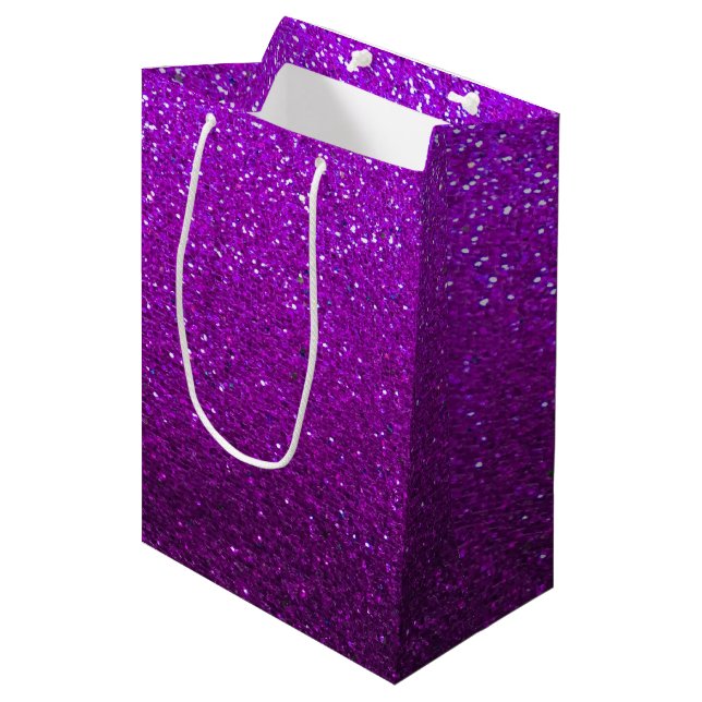 Eggplant Glitter Ombre Sparkles Glam Bat mitzvah (Framsidan Vinklad)
