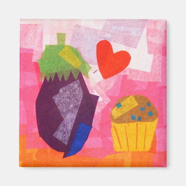 Eggplant Kärlek Magnet (Framsidan)