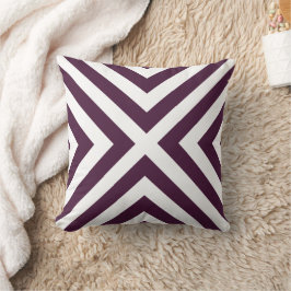 Eggplant Lila Geometric Decorative Dekorativ kudde