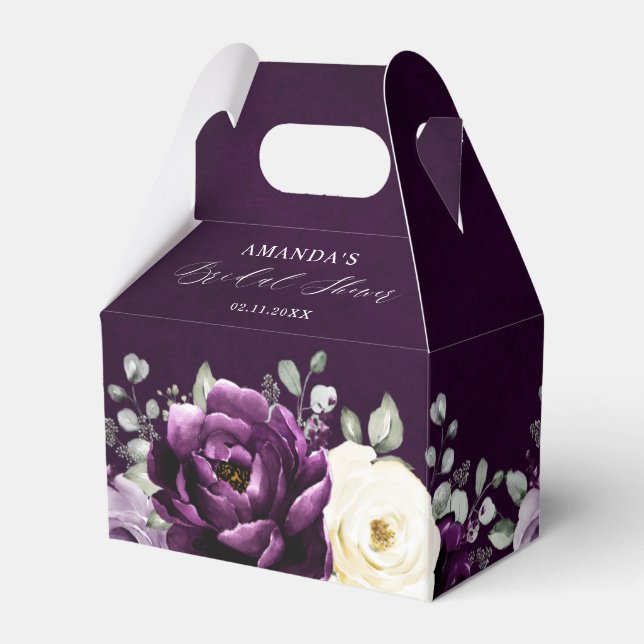 Eggplant Lila Plum Ivory White Möhippa Presentaskar (Baksidan Sidan)