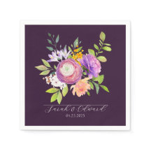 Eggplant Lila Ranunculus Blommigt