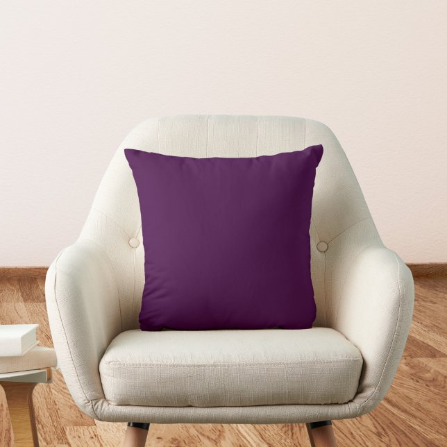 Eggplant Lila Solid Färg Kudde (Skapare uppladdad)