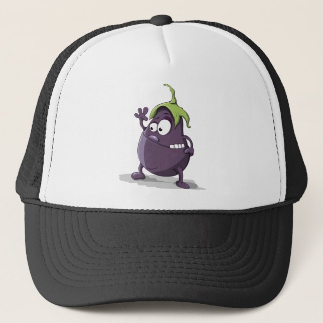 Eggplant lila vegetabilisk öga keps (Framsida)