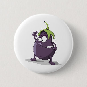 Eggplant lila vegetabilisk öga knapp
