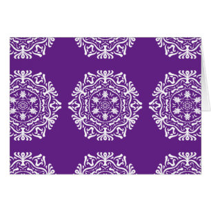 Eggplant Mandala Hälsningskort