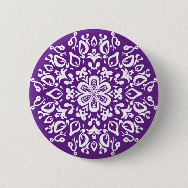 Eggplant Mandala Knapp (Framsida)