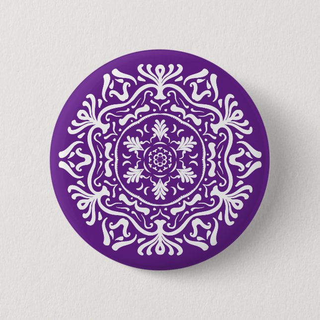 Eggplant Mandala Knapp (Framsida)