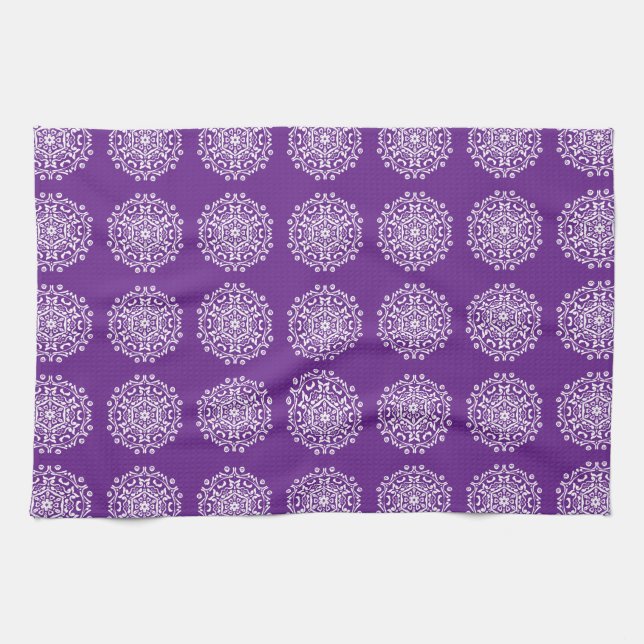 Eggplant Mandala Kökshandduk (Horisontell)