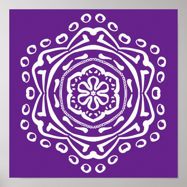 Eggplant Mandala Poster (Framsidan)