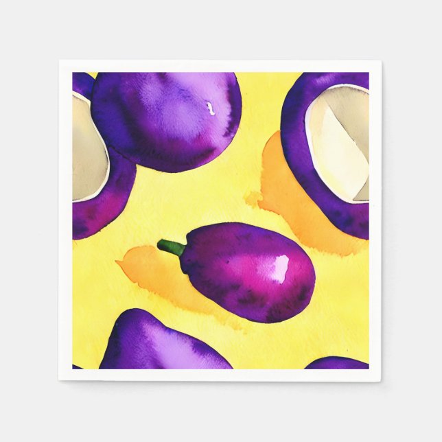 Eggplant - Napkin Pappersservett (Framsidan)