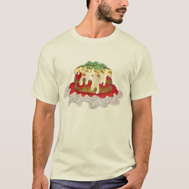Eggplant parm Parmesan Italiana Restaurant Food T Shirt (Framsida)