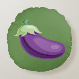 Eggplant Pillow Rund Kudde