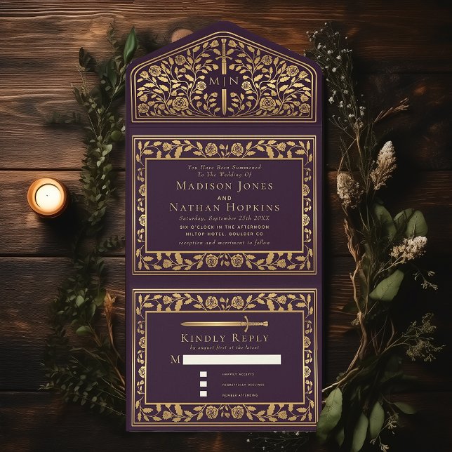 Eggplant Royal Medieval Sword Bröllop (Skapare uppladdad)