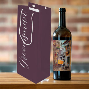 Eggplant Stylized Script Bröllop Groomsman