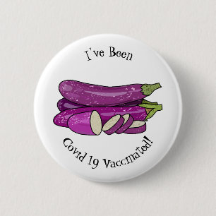 Eggplant-tecknad illustration knapp