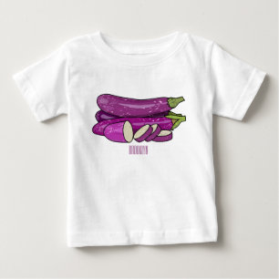 Eggplant-tecknad illustration t shirt