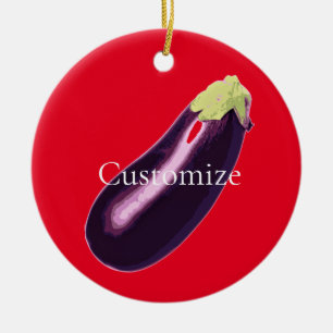 Eggplant Thunder_Cove Julgransprydnad Keramik