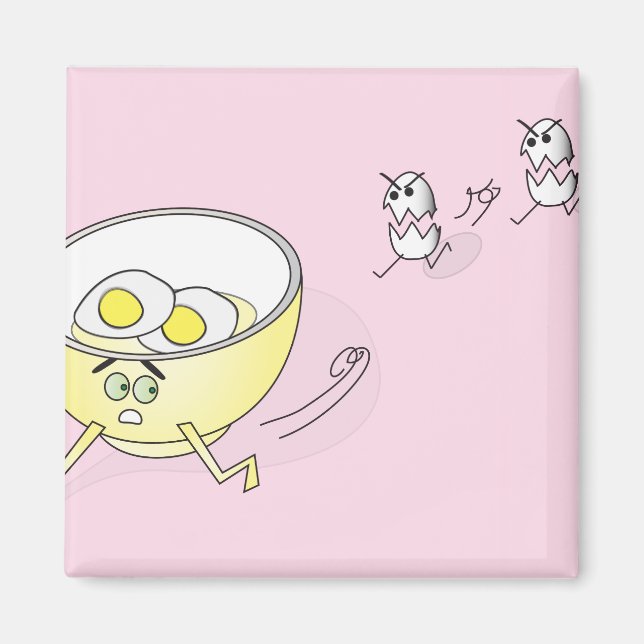 Eggs Chasing a Bowl Magnet (Framsidan)