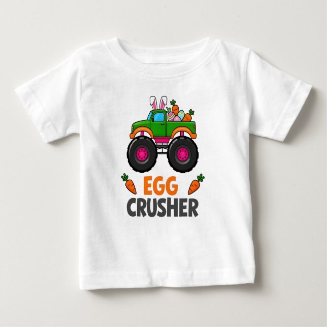 Eggs Crusher Monster Lastbil T Shirt (Framsida)