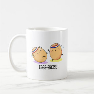 Eggs-ercise Funny Aerobic Eggs Pun Kaffemugg