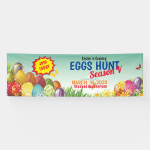 Eggs Hunt Banner för Påsk Firande