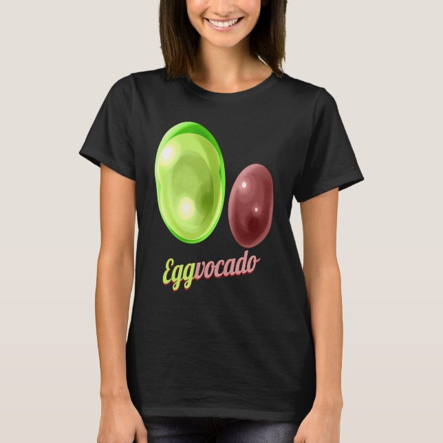 Eggs Painted As Avocado Eggvocado For Hunt on Eggs T Shirt (Framsida)