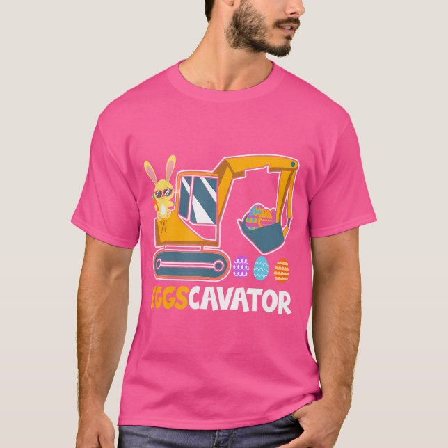 Eggscavator Eggs Cavator Småbarn Cute Påskägg Cute T Shirt (Framsida)