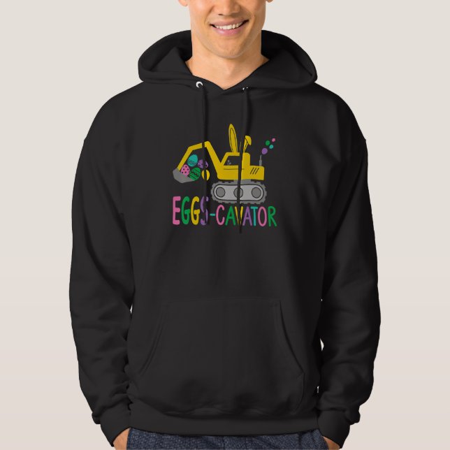 Eggscavator Påsk Kids Småbarn Cute Påskägg H Hoodie (Framsida)