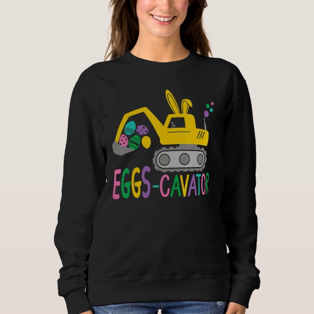 Eggscavator Påsk Kids Småbarn Cute Påskägg H T Shirt (Framsida)