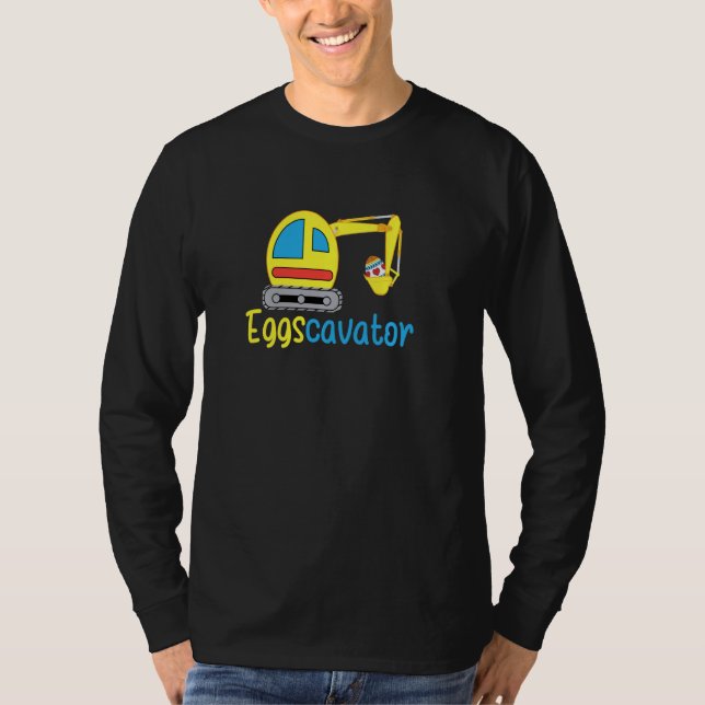 Eggscavator Påskägg Excavator Gräver Påsk E T Shirt (Framsida)