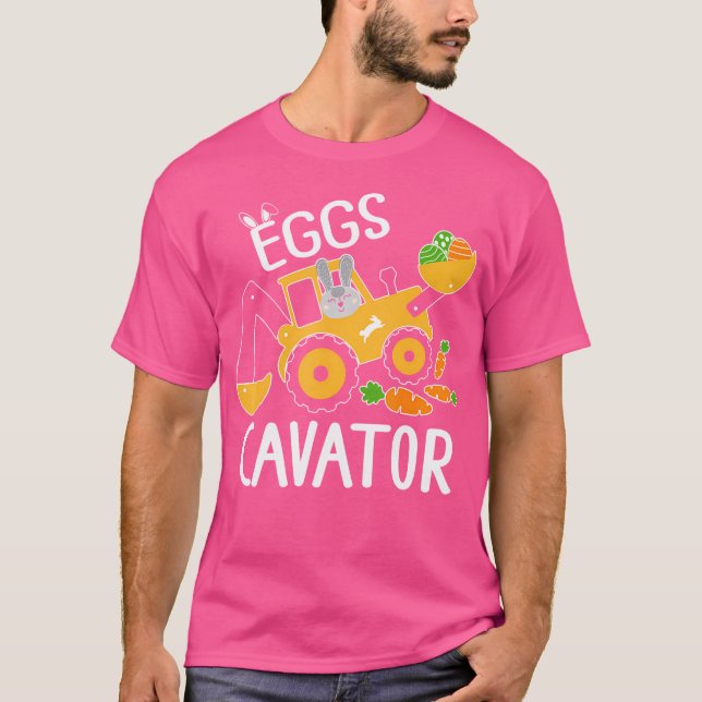 Eggscavator Påskägg Hunt Construction Lastbilar Gi T Shirt (Framsida)