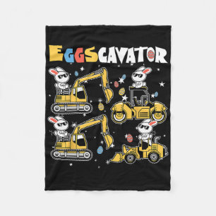 Eggscavator Påskägg Hunt Construction Lastbilar to Fleecefilt