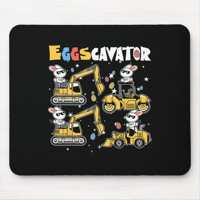 Eggscavator Påskägg Hunt Construction Lastbilar to Musmatta (Framsidan)