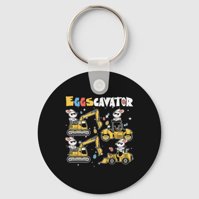 Eggscavator Påskägg Hunt Construction Lastbilar to Nyckelring (Framsida)