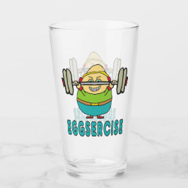 Eggsercise Egg Pun Exercise Glaskopp