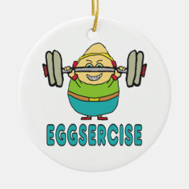 Eggsercise Egg Pun Exercise Julgransprydnad Keramik