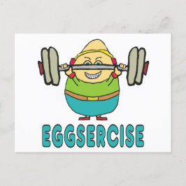 Eggsercise Egg Pun Exercise Vykort